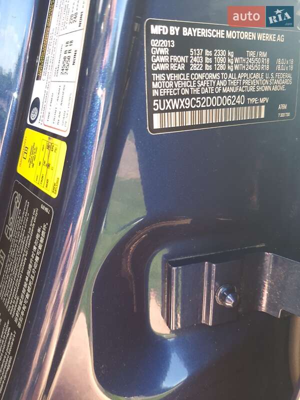 Внедорожник / Кроссовер BMW X3 2013 в Мукачево