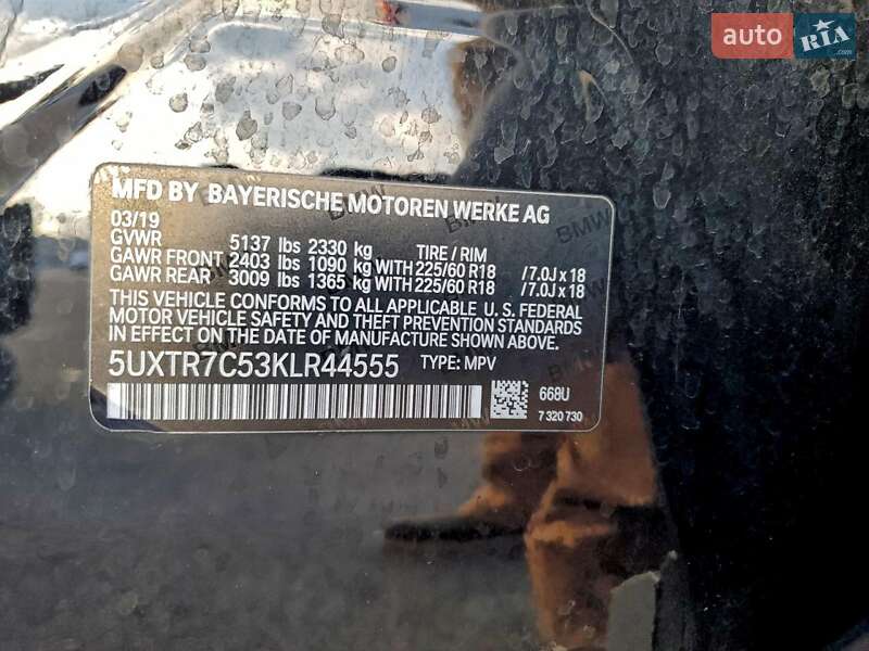 Внедорожник / Кроссовер BMW X3 2019 в Киеве