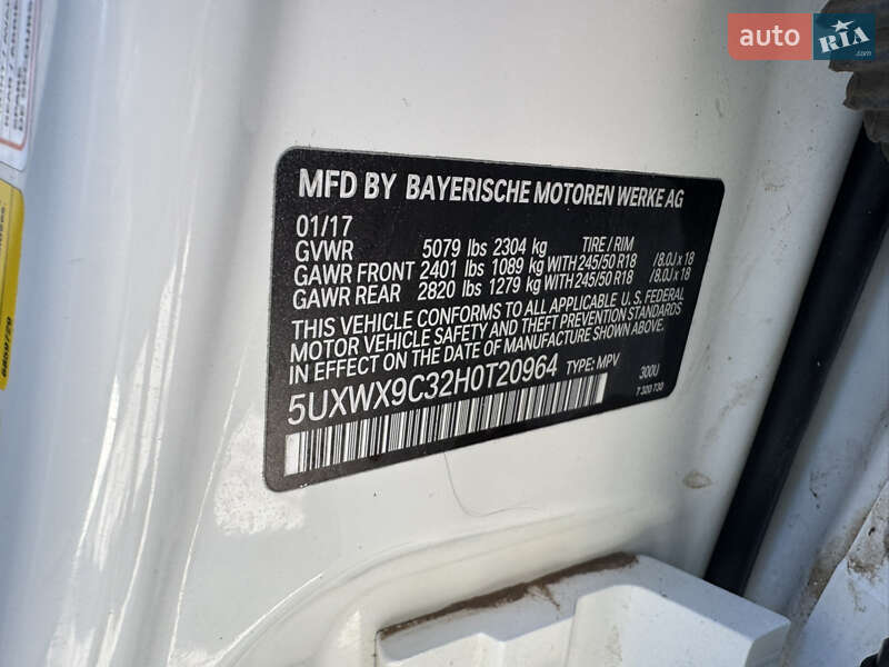 Внедорожник / Кроссовер BMW X3 2017 в Львове фото 27 Внедорожник / Кроссовер BMW X3 2017 в Львове