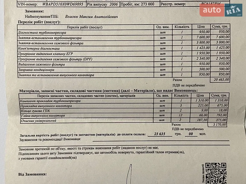 Позашляховик / Кросовер BMW X3 2006 в Березані документ