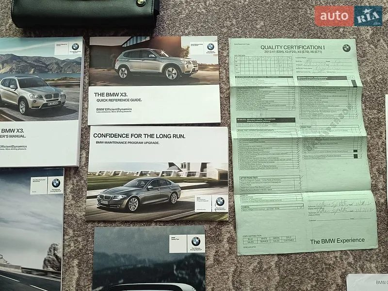 Внедорожник / Кроссовер BMW X3 2012 в Запорожье документ