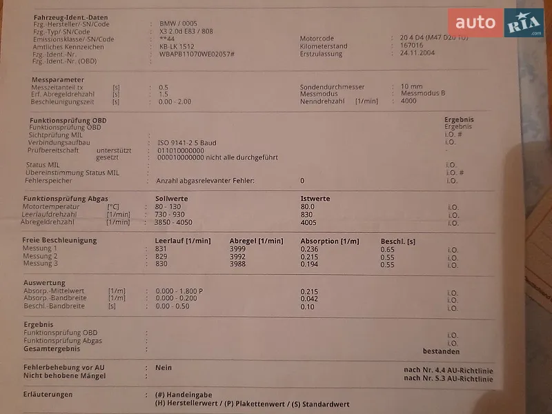 Внедорожник / Кроссовер BMW X3 2004 в Бучаче документ 3 фото Внедорожник / Кроссовер BMW X3 2004 в Бучаче документ