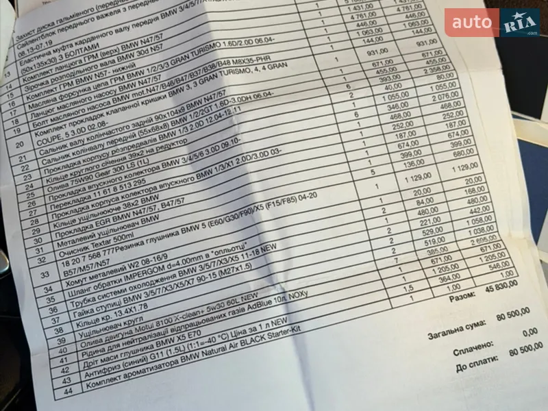 Внедорожник / Кроссовер BMW X5 2015 в Вараше документ