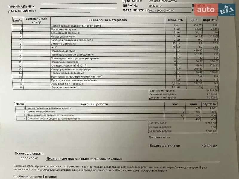 Позашляховик / Кросовер BMW X5 2004 в Кременчуці документ