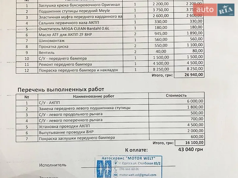 Внедорожник / Кроссовер BMW X6 M 2009 в Одессе документ