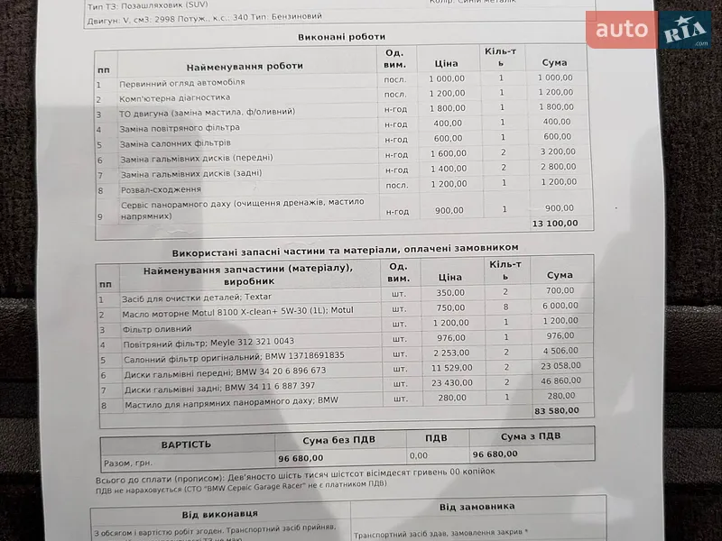 Внедорожник / Кроссовер BMW X7 2019 в Киеве документ