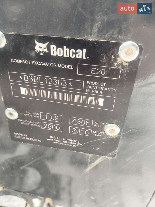 Міні-екскаватор Bobcat E 2016 в Львові