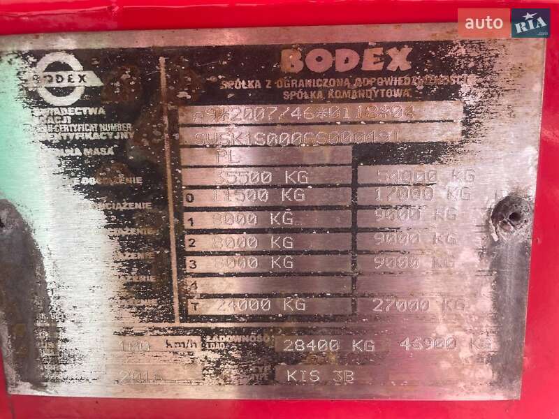 Зерновоз - напівпричіп Bodex KIS 3B 2016 в Дніпрі