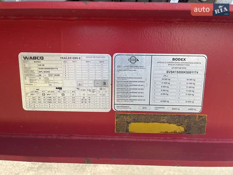 Самосвал полуприцеп Bodex KIS 3W-S 2019 в Виннице