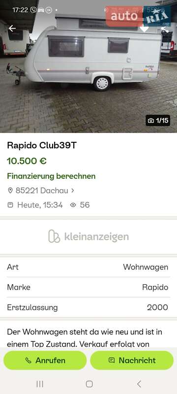 Прицеп дача Caravan Roller 2001 в Житомире