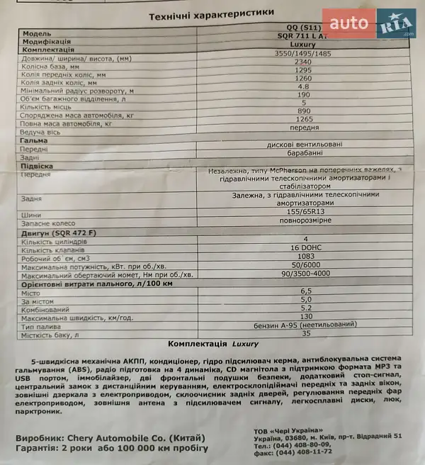 Хэтчбек Chery QQ 2008 в 