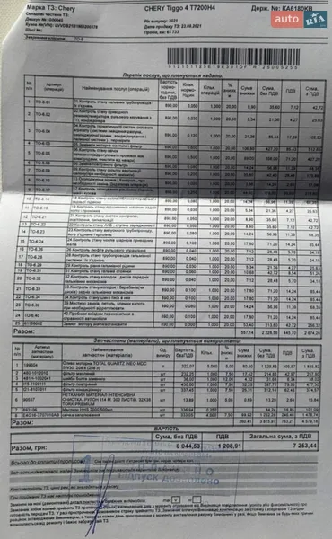 Позашляховик / Кросовер Chery Tiggo 4 2021 в Києві документ