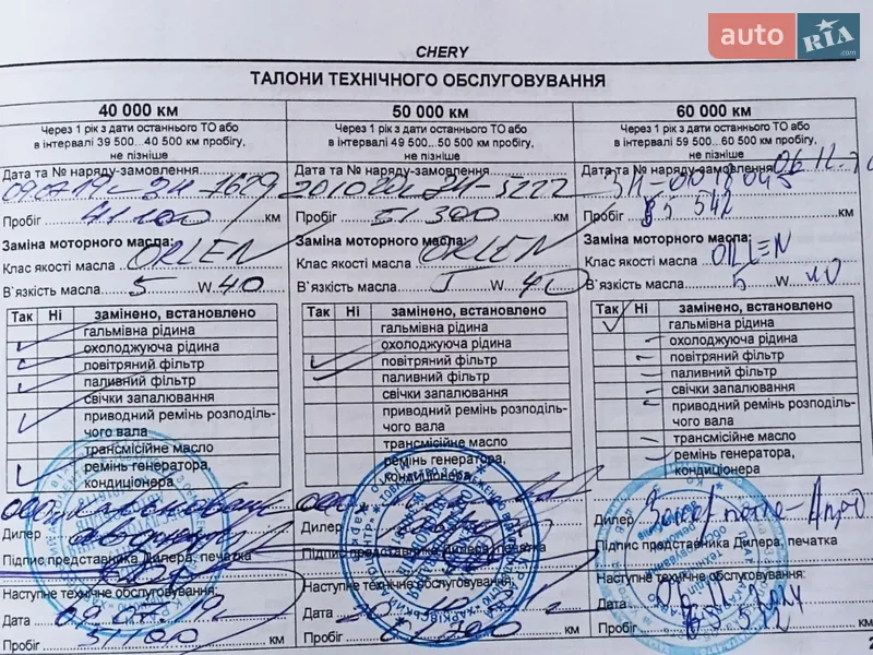 Внедорожник / Кроссовер Chery Tiggo 2013 в Трускавце документ