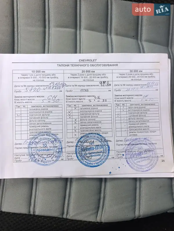 Седан Chevrolet Aveo 2010 в Черновцах документ 8 фото Седан Chevrolet Aveo 2010 в Черновцах документ