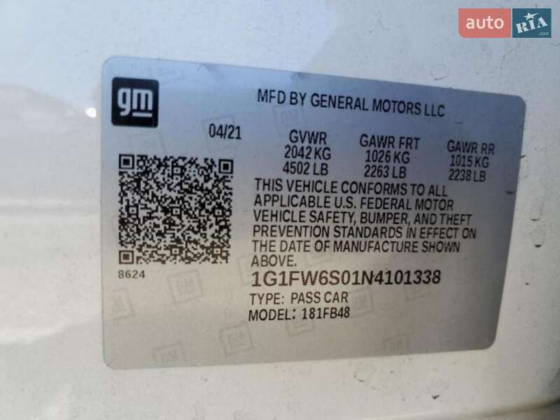 Хэтчбек Chevrolet Bolt EV 2022 в Ирпене