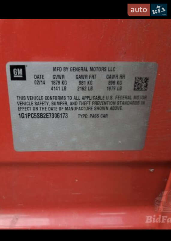 Седан Chevrolet Cruze 2014 в Одессе фото 5 Седан Chevrolet Cruze 2014 в Одессе