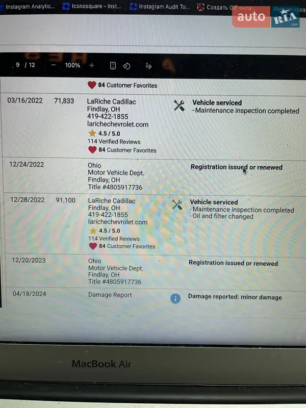 Хетчбек Chevrolet Volt 2016 в Запоріжжі документ