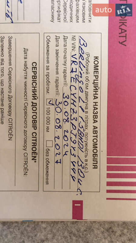 Минивэн Citroen Berlingo 2024 в Киеве