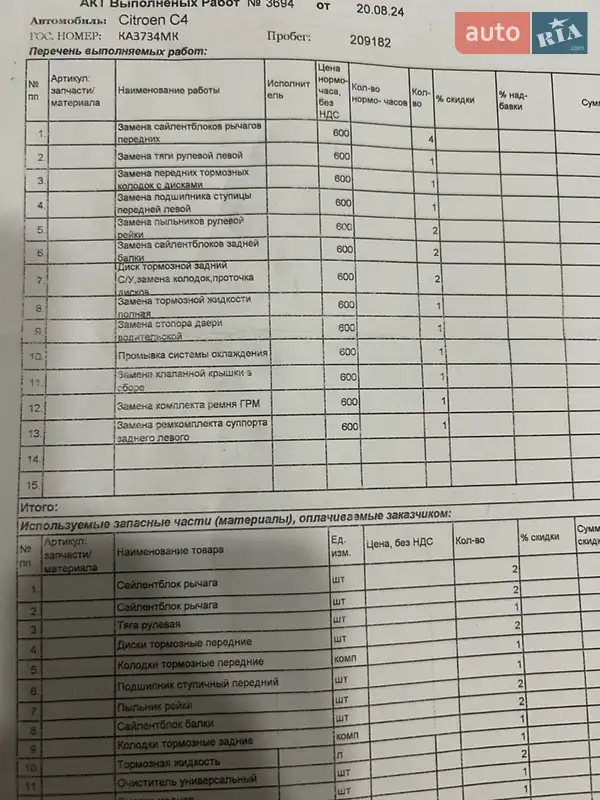 Хэтчбек Citroen C4 2013 в Киеве документ