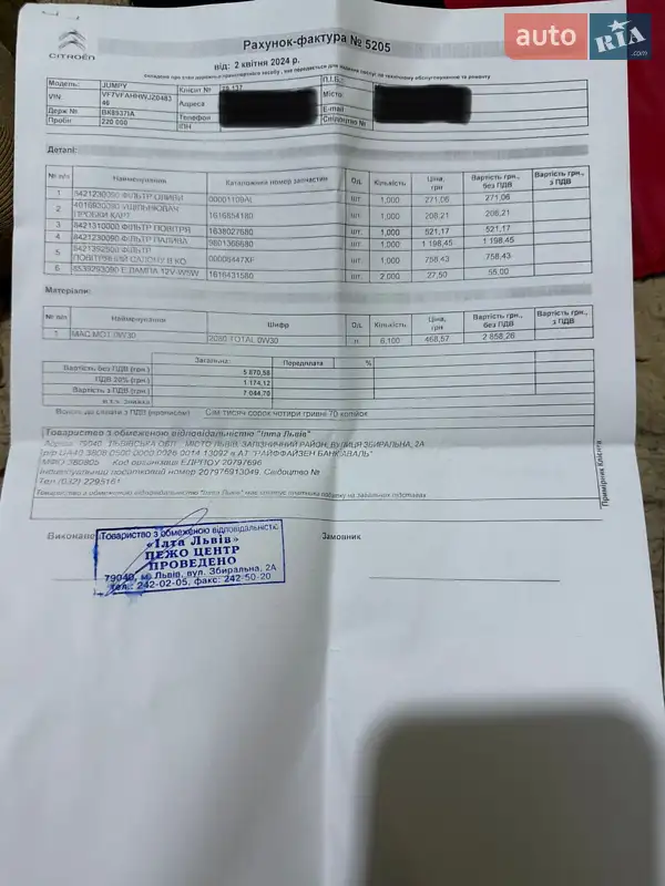 Грузовой фургон Citroen Jumpy 2018 в Дрогобыче документ 9 фото Грузовой фургон Citroen Jumpy 2018 в Дрогобыче документ