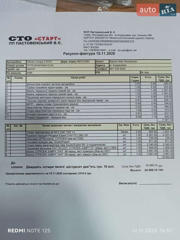 Грузовой фургон Citroen Jumpy 2007 в Житомире
