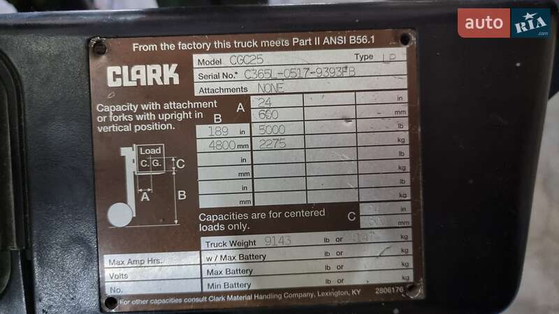 Вилочный погрузчик Clark CGP 1997 в Хмельницком