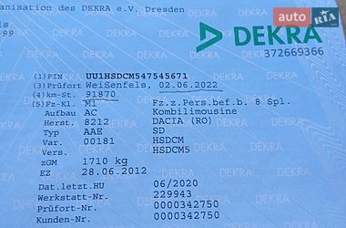 Внедорожник / Кроссовер Dacia Duster 2012 в Чорткове