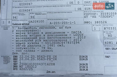 Минивэн Dacia Lodgy 2012 в 