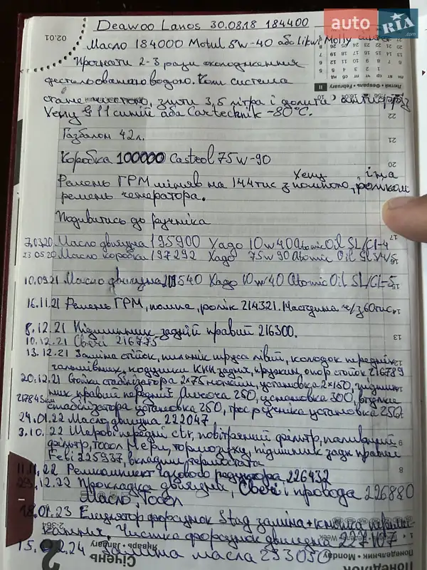 Седан Daewoo Lanos 2008 в Умани документ