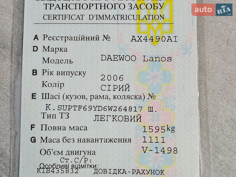 Седан Daewoo Lanos 2006 в Харькове
