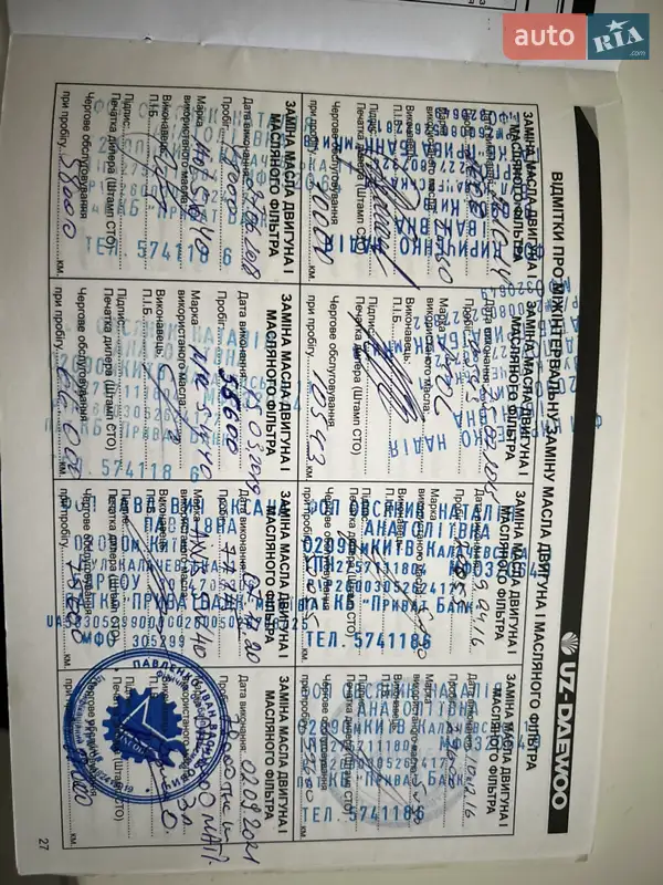 Хэтчбек Daewoo Matiz 2013 в Киеве документ