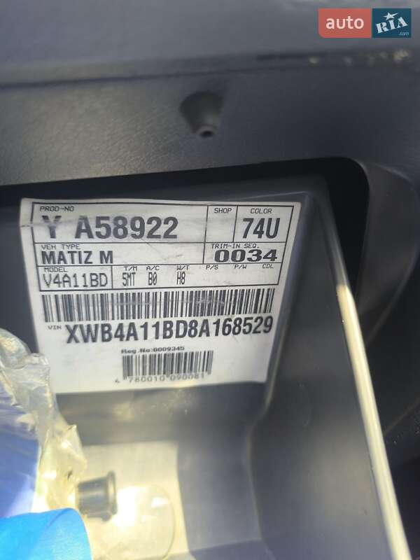 Хетчбек Daewoo Matiz 2008 в Житомирі