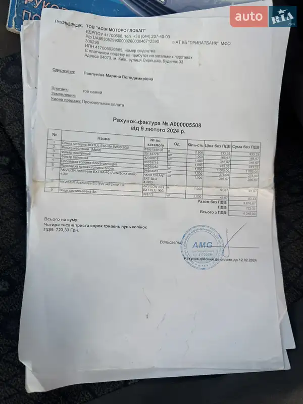 Хэтчбек Daewoo Matiz 2008 в Киеве документ