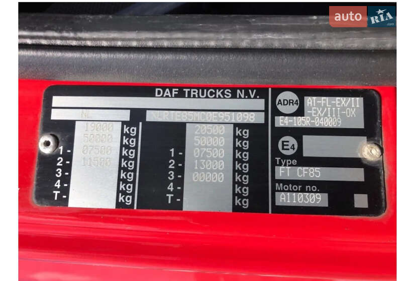 Тягач DAF CF 85 2012 в Одессе