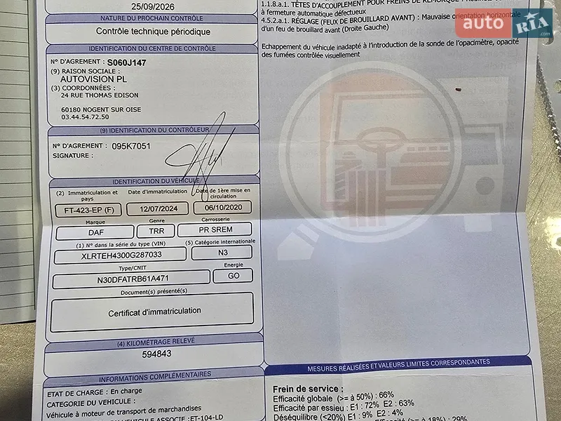 Тягач DAF XF 106 2019 в Тернополе документ