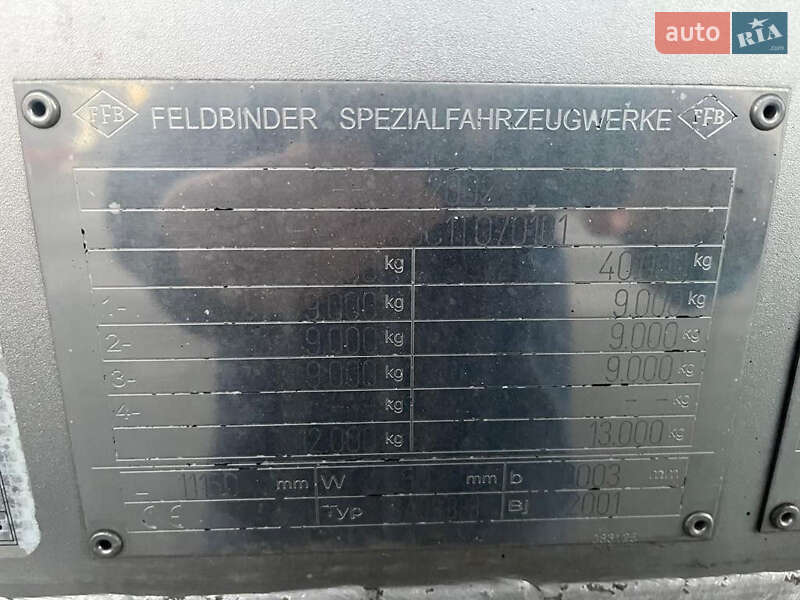 Цистерна напівпричіп Feldbinder TSA 2001 в Львові