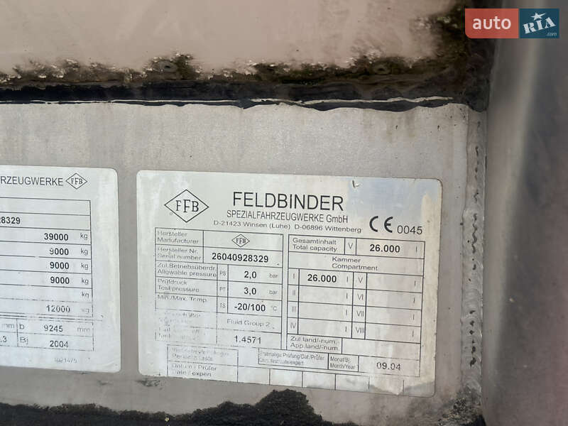 Цистерна полуприцеп Feldbinder TSA 2004 в Дубно