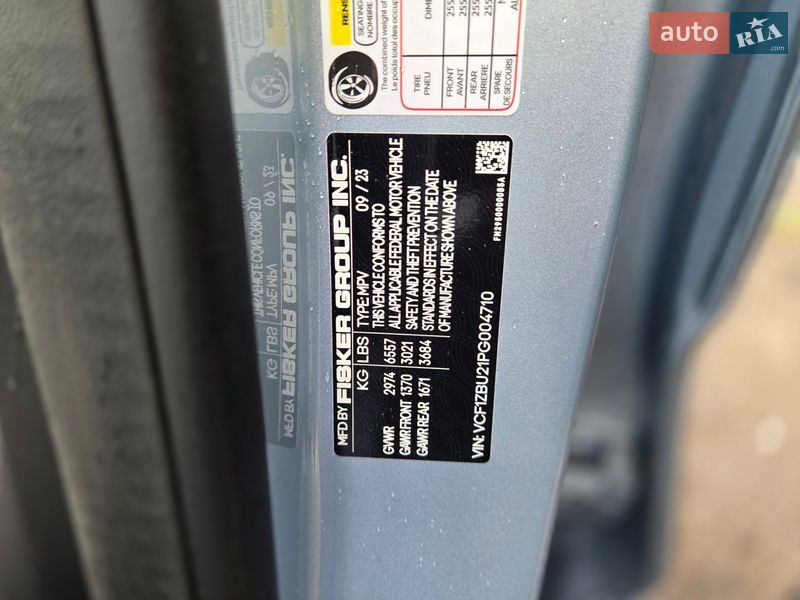 Внедорожник / Кроссовер Fisker Ocean 2023 в Николаеве