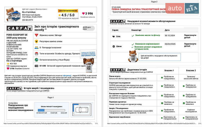 Внедорожник / Кроссовер Ford EcoSport 2020 в Киеве