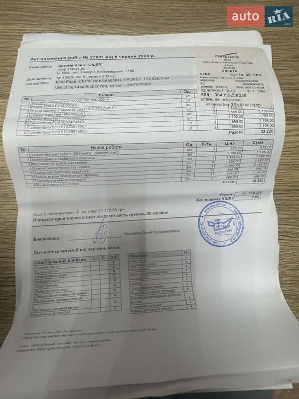 Позашляховик / Кросовер Ford Edge 2016 в Києві