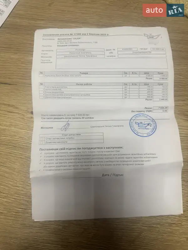 Позашляховик / Кросовер Ford Edge 2016 в Києві документ