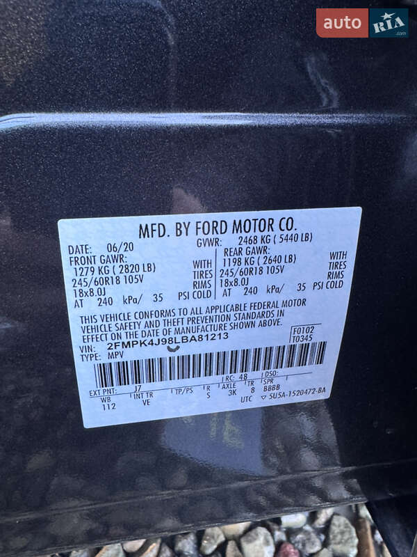 Внедорожник / Кроссовер Ford Edge 2020 в Ивано-Франковске