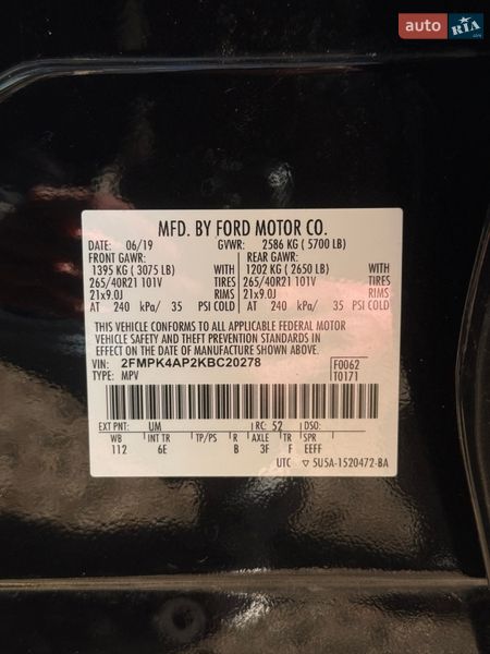 Позашляховик / Кросовер Ford Edge 2019 в Сумах