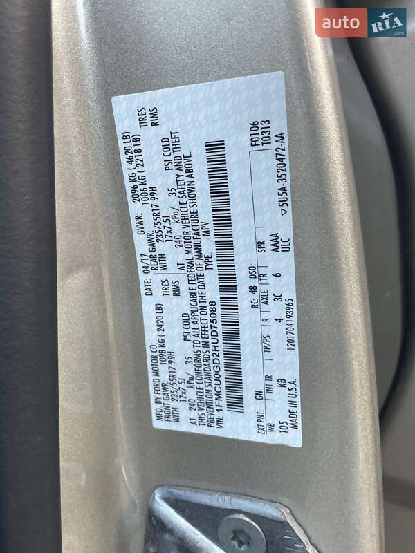 Позашляховик / Кросовер Ford Escape 2017 в Львові фото 20 Позашляховик / Кросовер Ford Escape 2017 в Львові