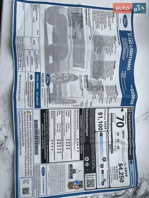 Пікап Ford F-150 2024 в Львові