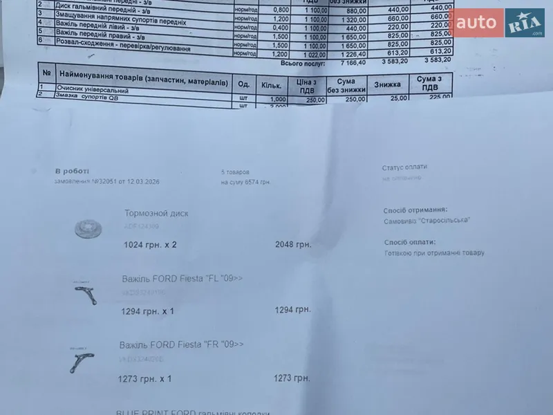 Хэтчбек Ford Fiesta 2013 в Киеве документ