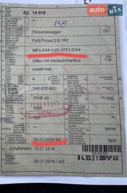 Кабриолет Ford Focus 2008 в 