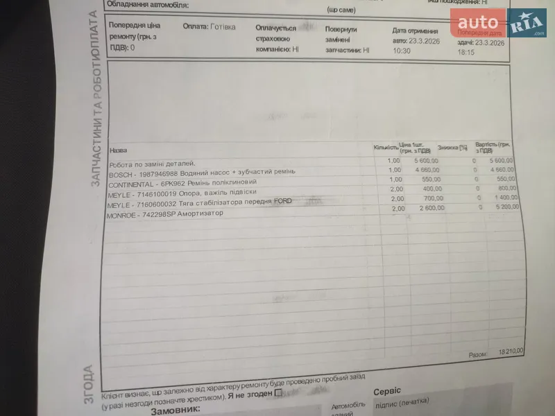 Універсал Ford Focus 2015 в Золочеві документ