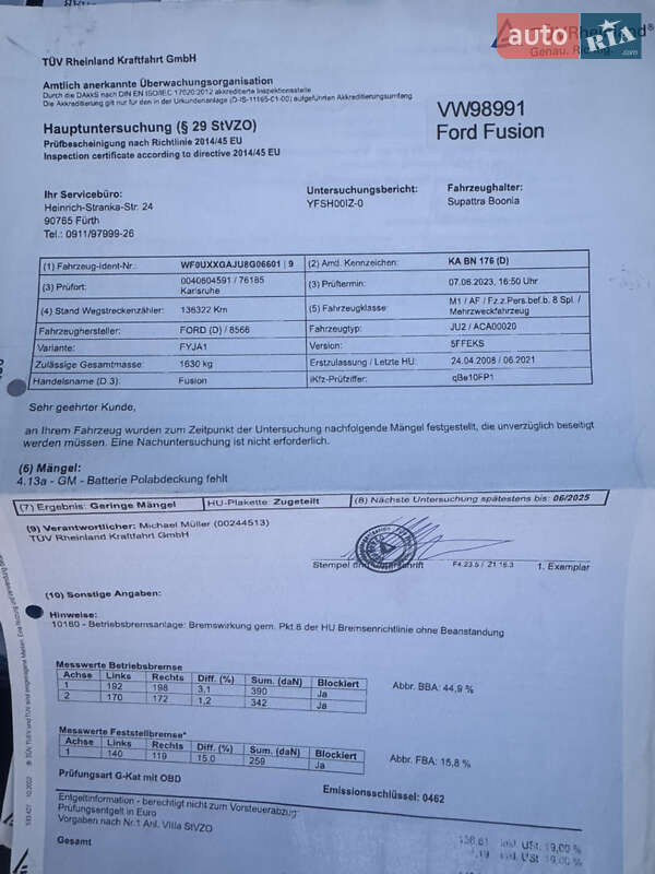 Хэтчбек Ford Fusion 2008 в Звенигородке