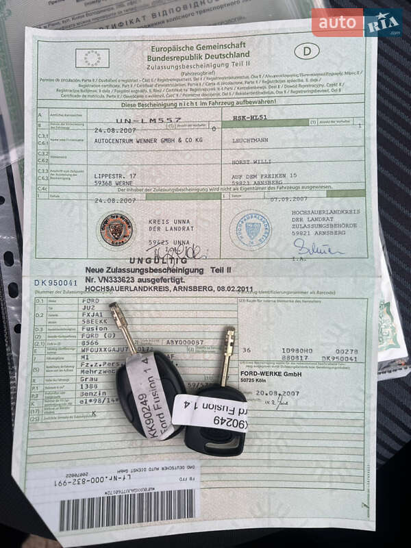 Хетчбек Ford Fusion 2007 в Вінниці фото 67 Хетчбек Ford Fusion 2007 в Вінниці